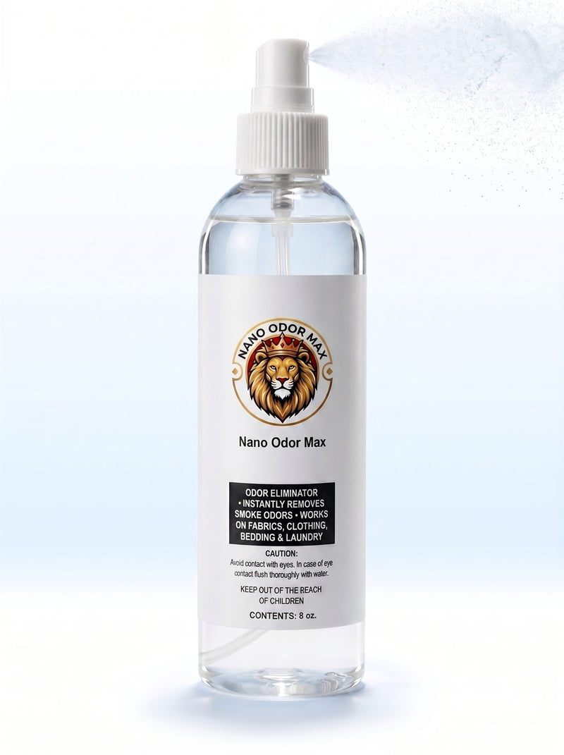 Nano Odor Max odor eliminator spray bottle