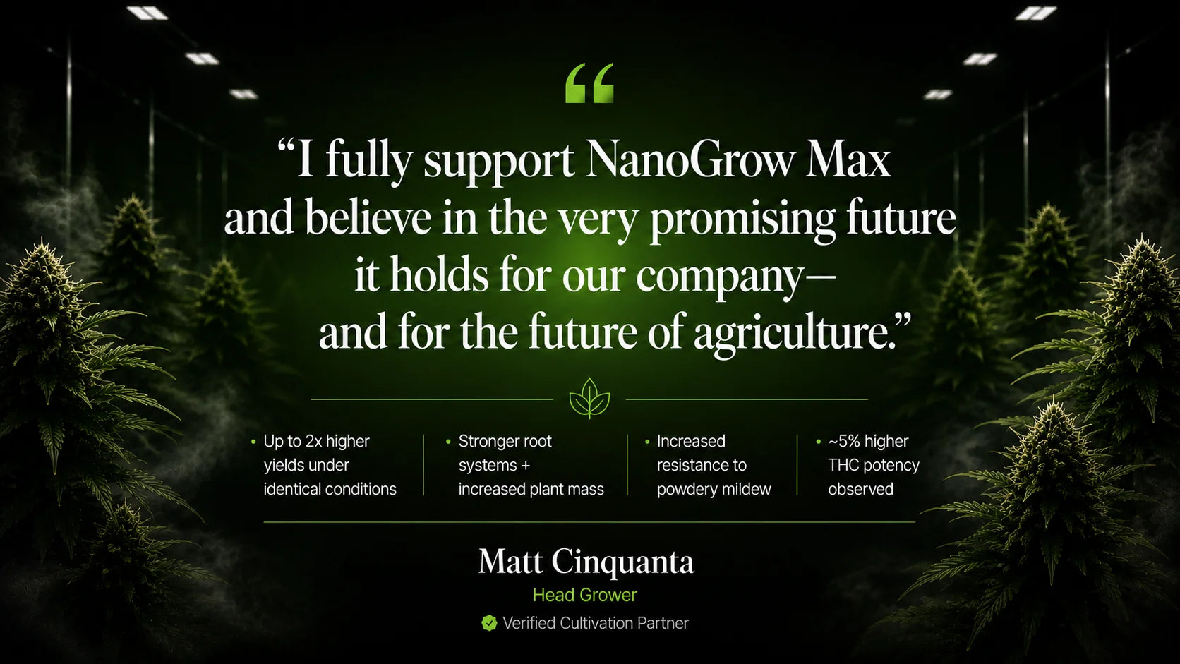 Matt Cinquanta — Head Grower, Verified Cultivation Partner