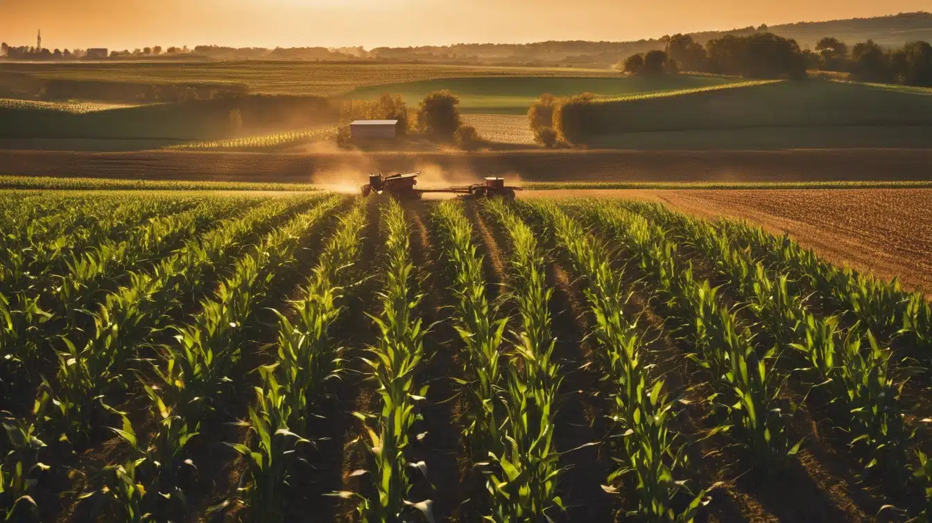 A farmer havesting his corn after applying GroMAX and RootMax to his crops.